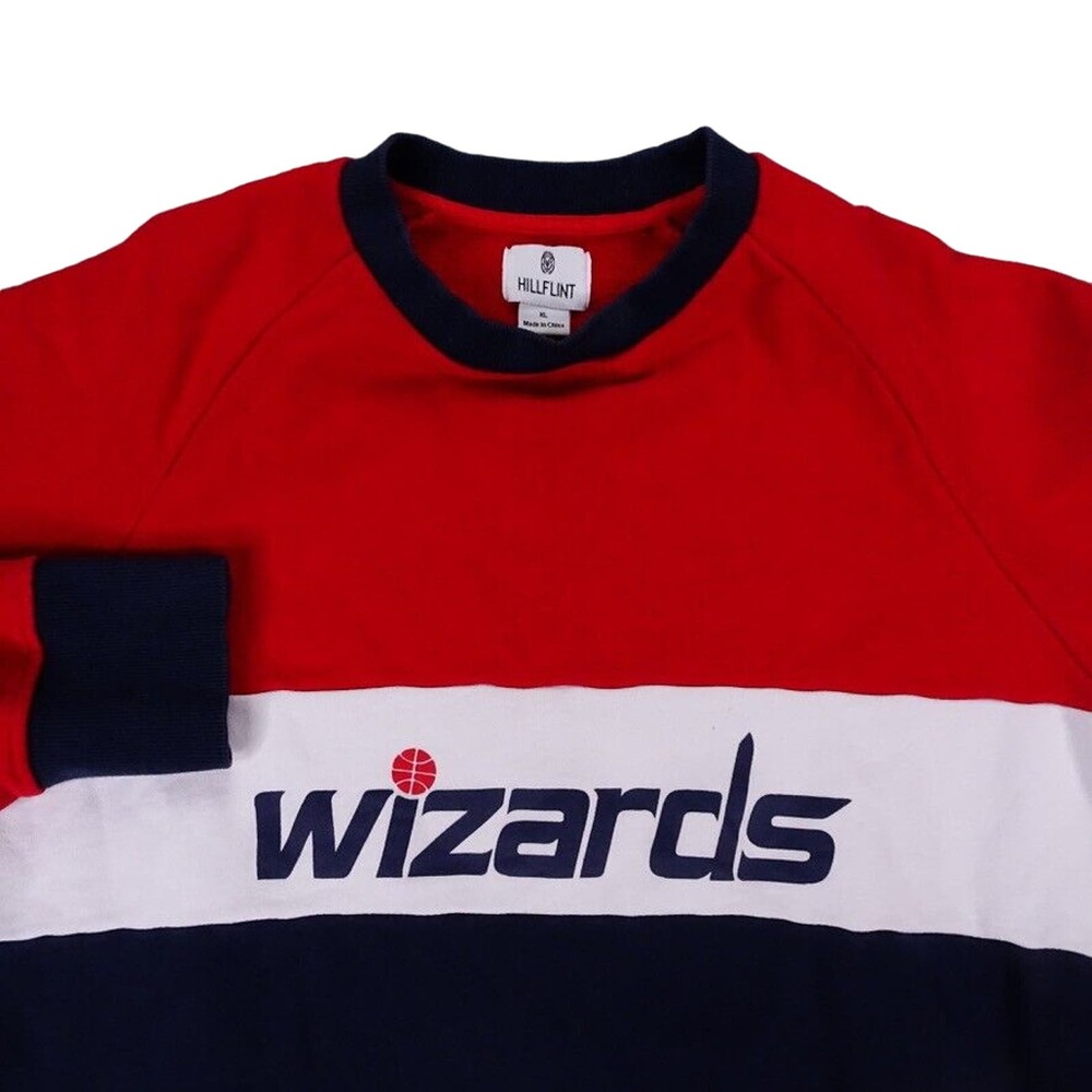 Hillflint‎ Sweater Mens XL Red And Blue NBA Wizards Long Sleeve Crew Neck